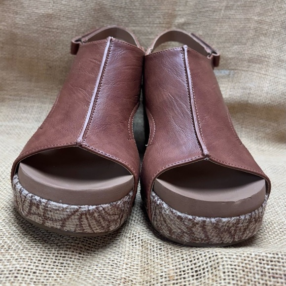 Corkeys Carley Wedges With Floral Accents - Picture 6 of 8